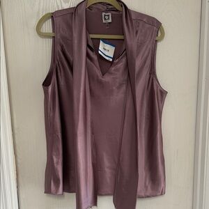 Anne Klein Mauve Sleeveless Blouse